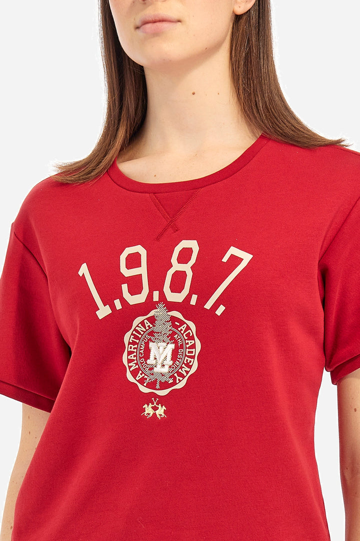 La Martina Crop Sweatshirt Diagonal/Majica WWF302FP548
