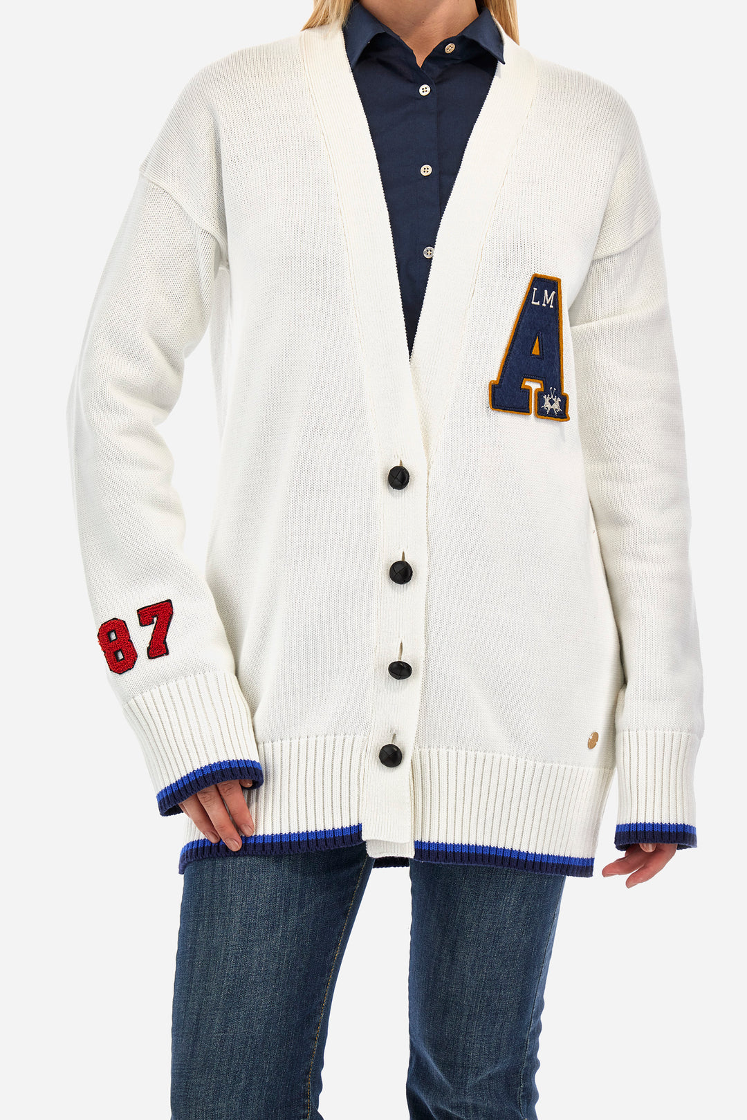 La Martina Cardigan Cotton Wool  /Pulover WWS300YC024
