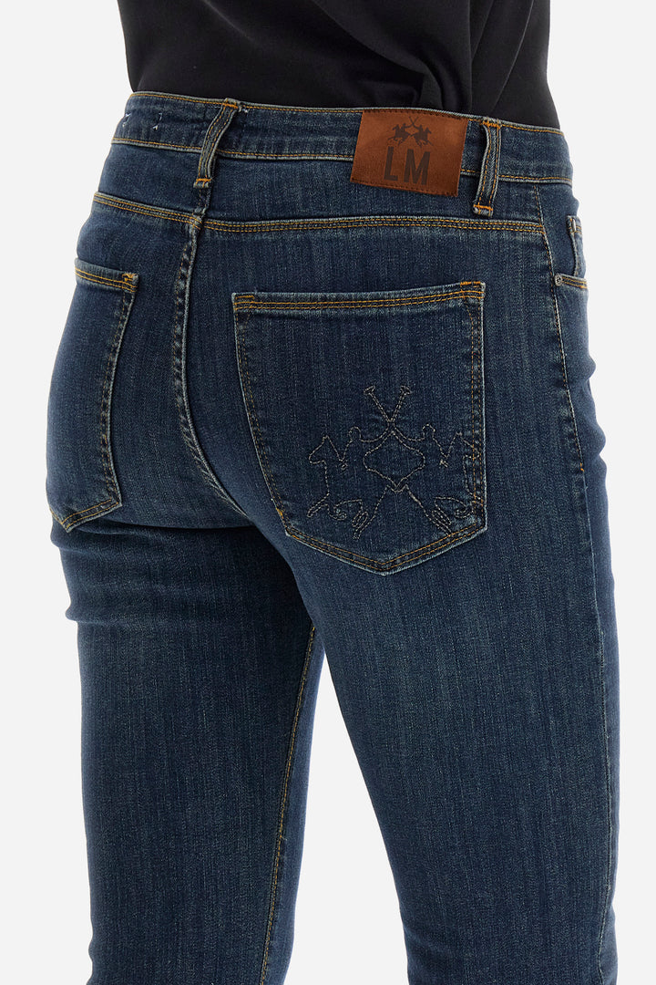 La Martina  Pants 5 Pkts Stretch Blu/Traperice WWT010