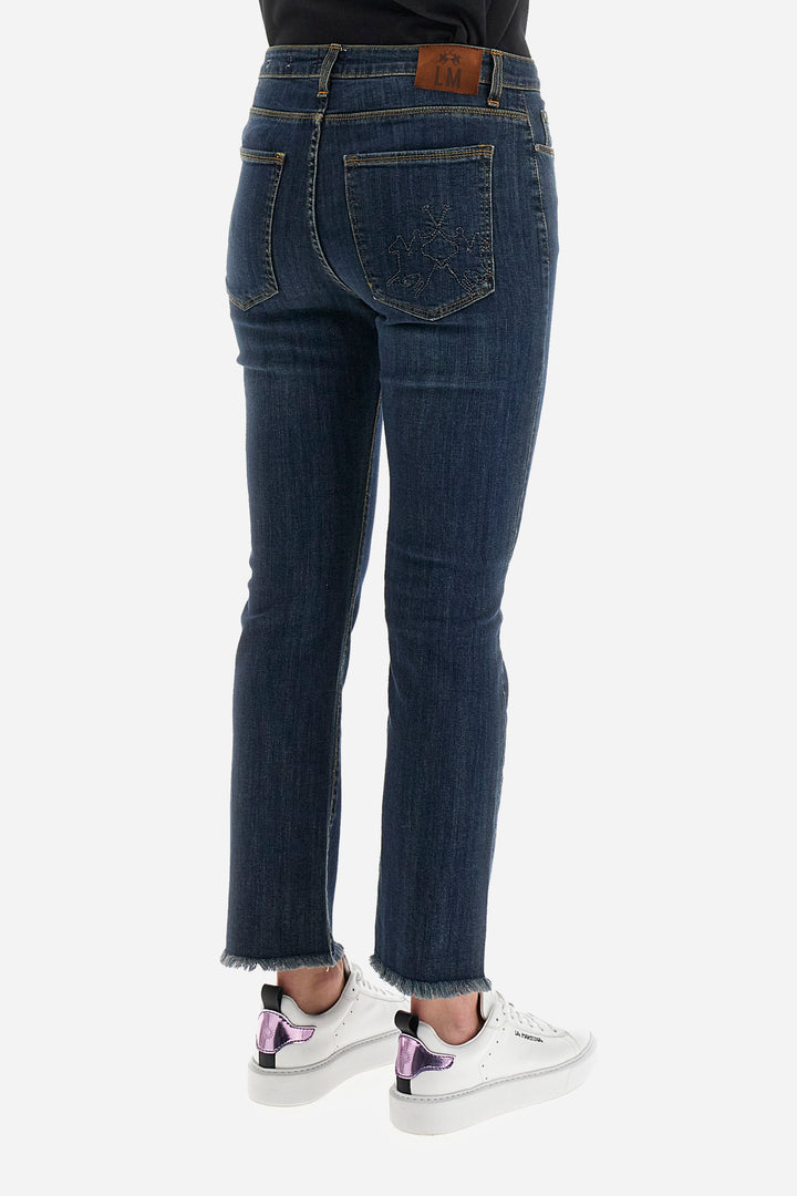 La Martina  Pants 5 Pkts Stretch Blu/Traperice WWT010