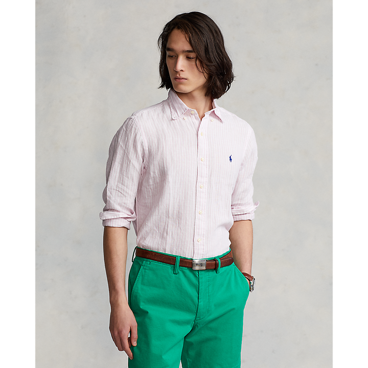 PRL Custom Fit Striped Linen Shirt/Košulja 710873446002