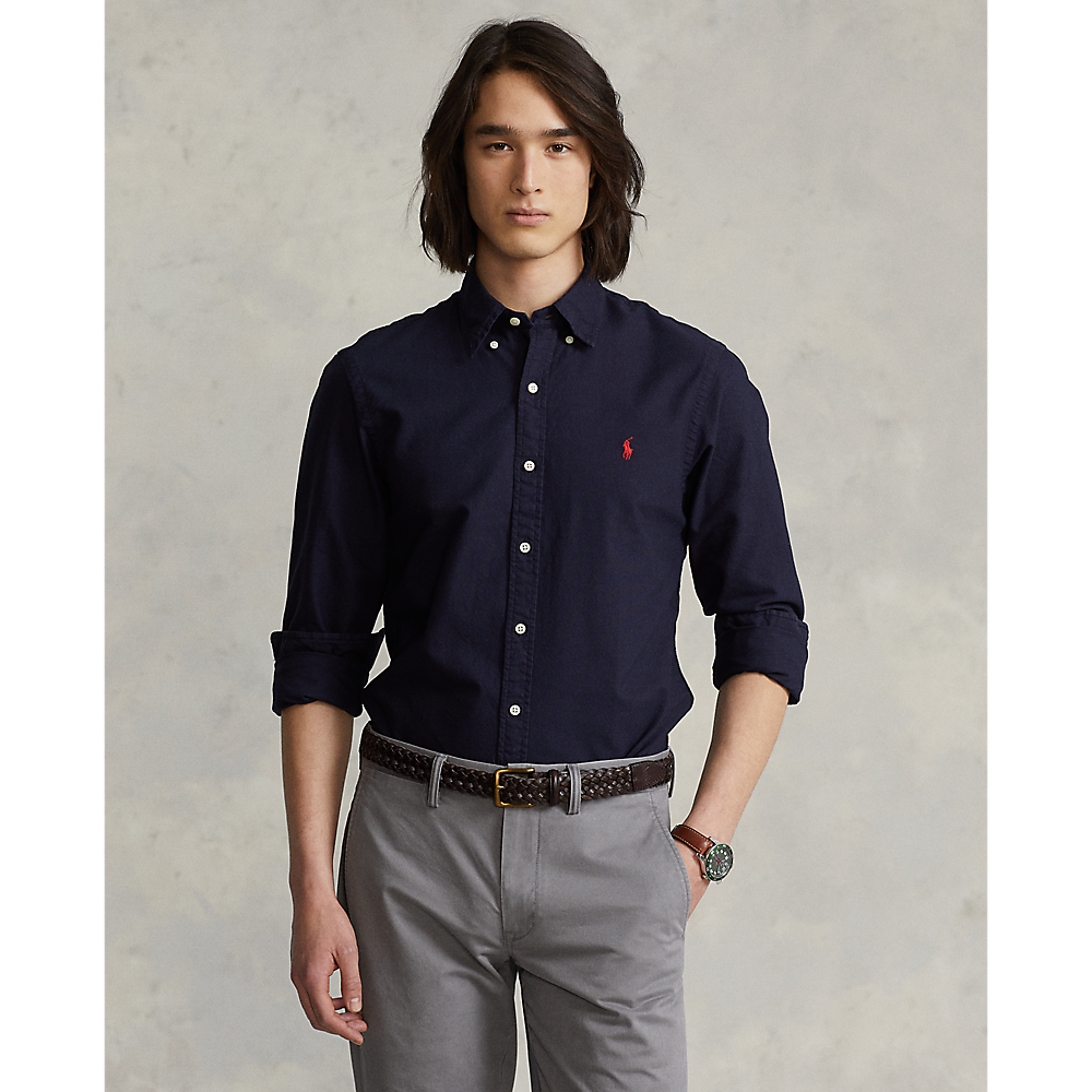 PRL Slim Fit Garment-Dyed Oxford Shirt/Košulja 710723610003