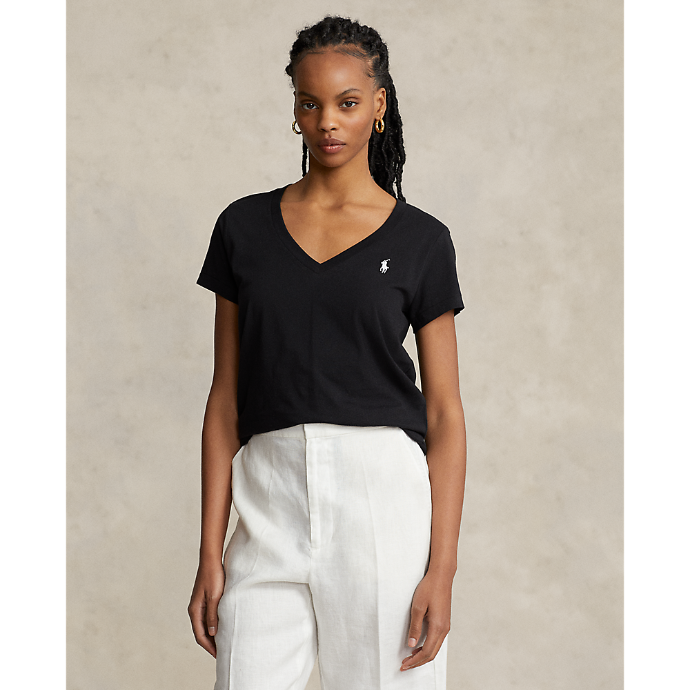 PRL Cotton Jersey V-Neck T-Shirt/Majica 211902403003