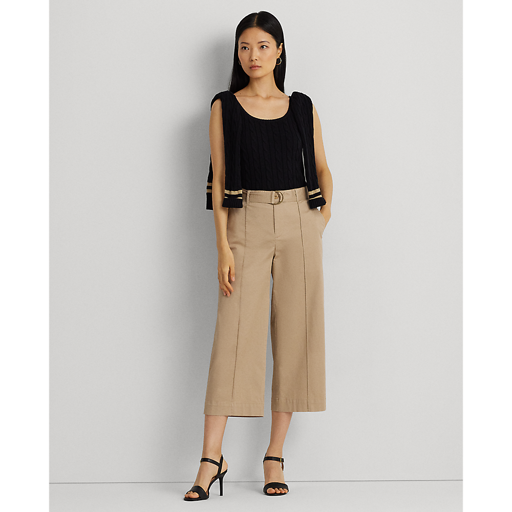 LRL Micro-Sanded Belted Wide-Leg Trouser/Hlače 200876606004