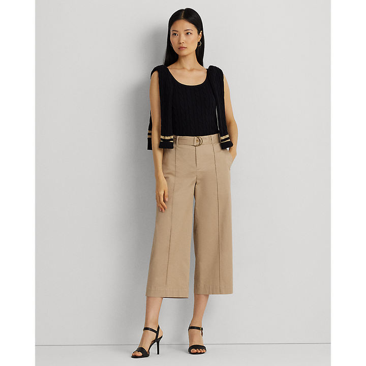 LRL Micro-Sanded Belted Wide-Leg Trouser/Hlače 200876606004