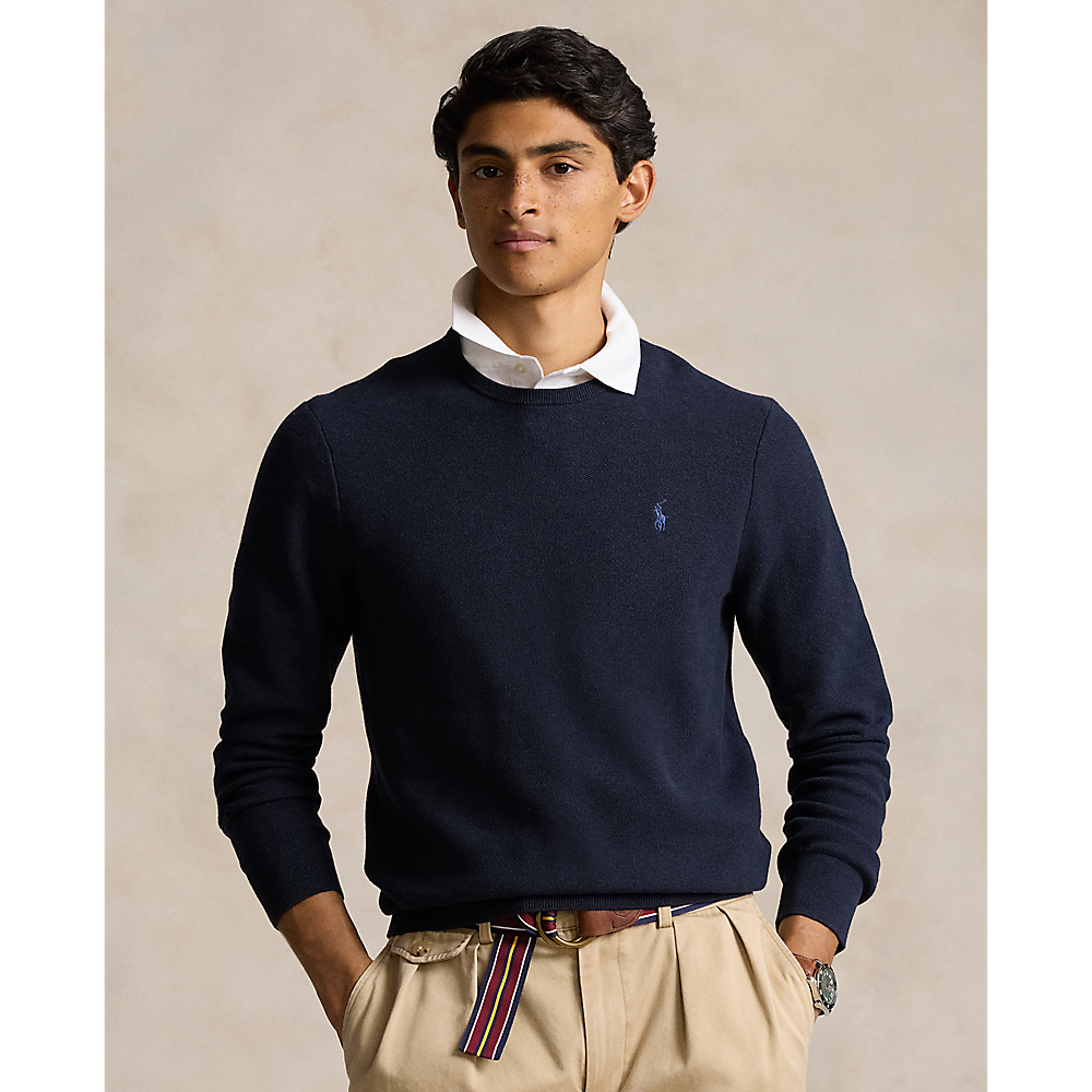 PRL Textured Cotton Crewneck Jumper/Pulover 710918163001