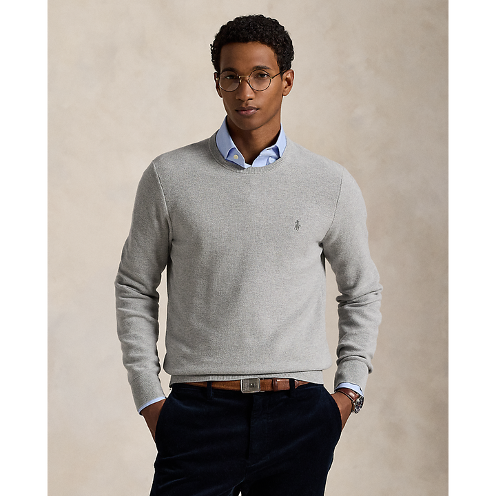 PRL Mesh-Knit Cotton Crewneck Jumper/Pulover 710918163002