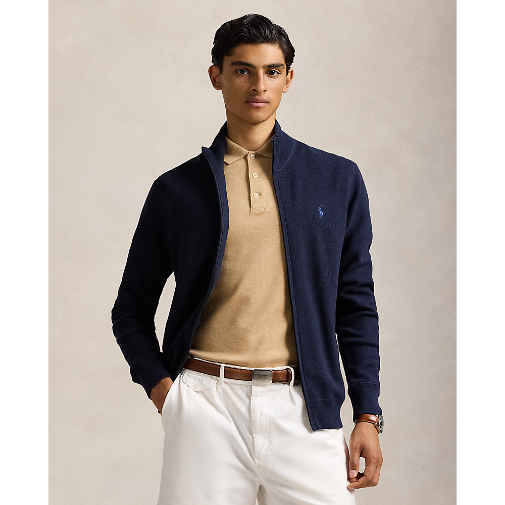 PRL Mesh Knit Cotton Full Zip Sweater/Pulover 710A30449001