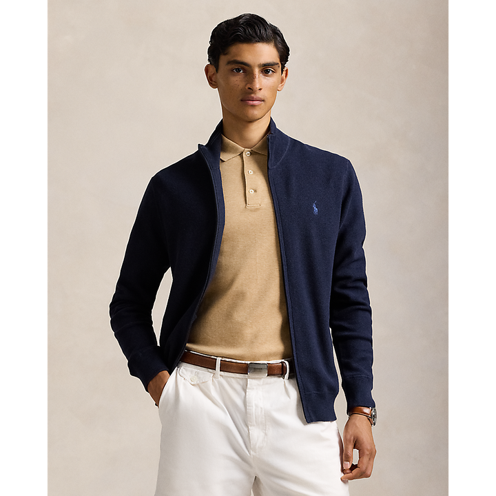 PRL Mesh Knit Cotton Full Zip Sweater/Pulover 710A30449001