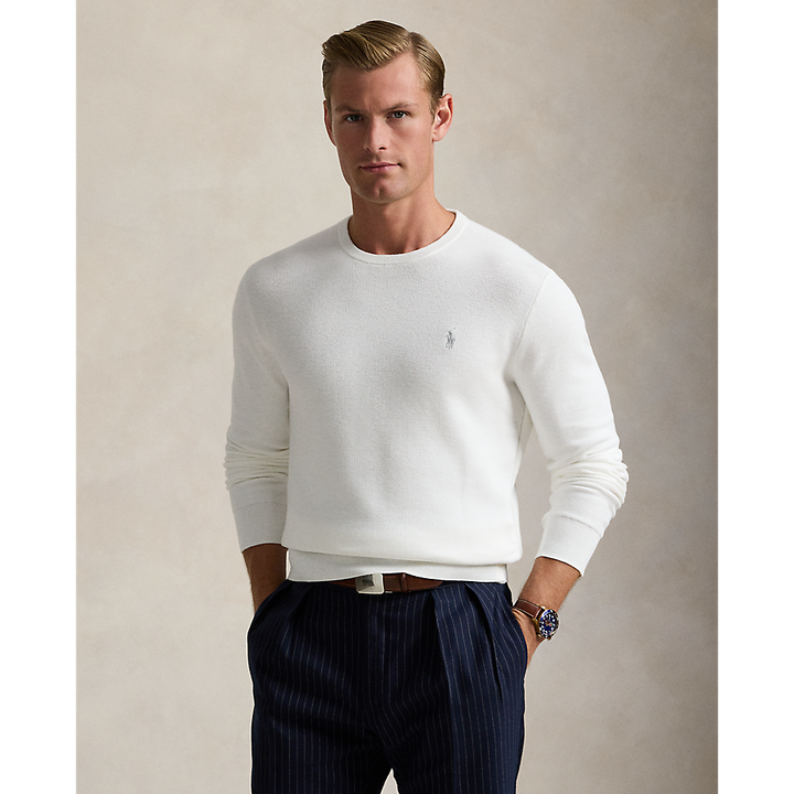 PRL Mesh-Knit Cotton Crewneck Jumper/Pulover 710918163504