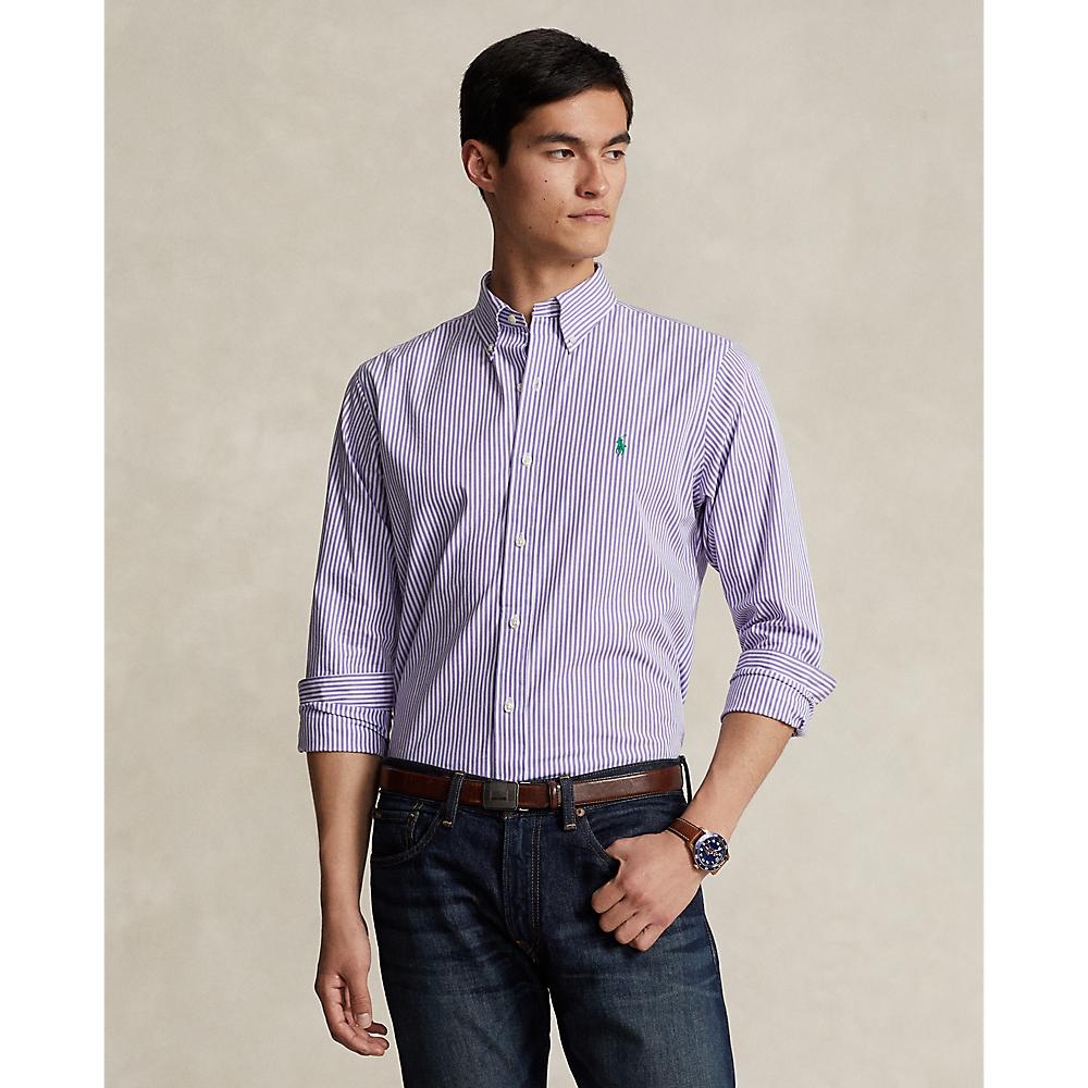 PRL Custom Fit Striped Stretch Poplin Shirt/Košulja 710929346003