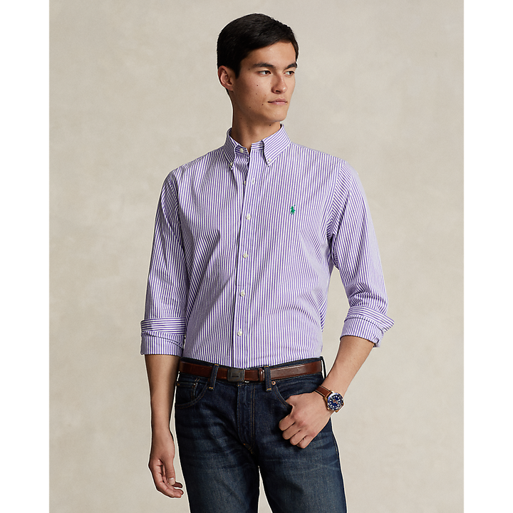 PRL Custom Fit Striped Stretch Poplin Shirt/Košulja 710929346003