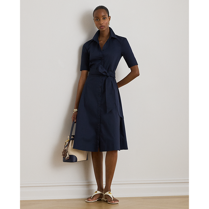 LRL Belted Cotton-Blend Shirtdress/Haljina 200748950010