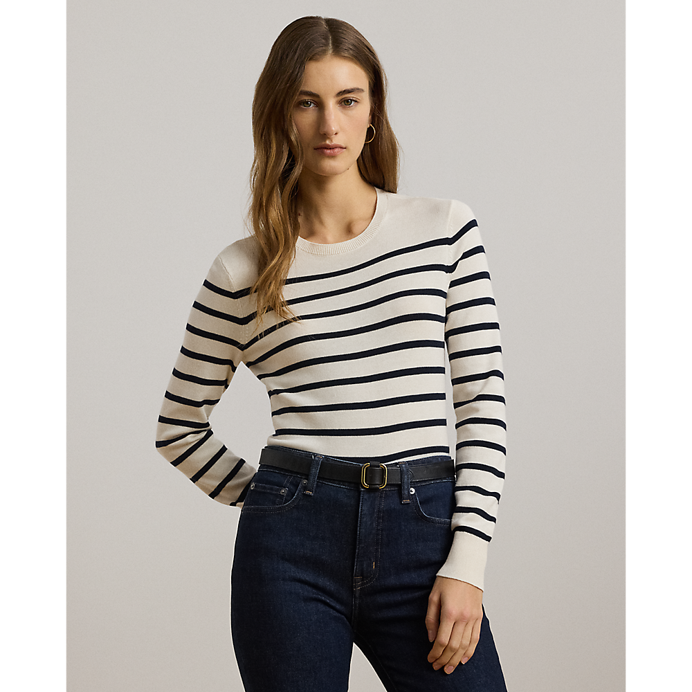 LRL Striped Cotton-Blend Jumper/Pulover 200957433002