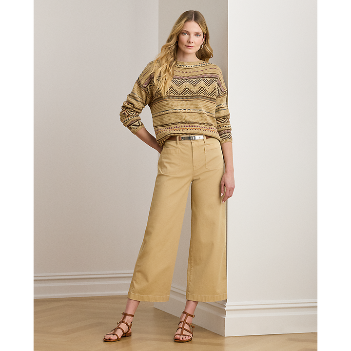LRL Stretch Chino Wide-Leg Cropped Trouser/Hlače 200973689003