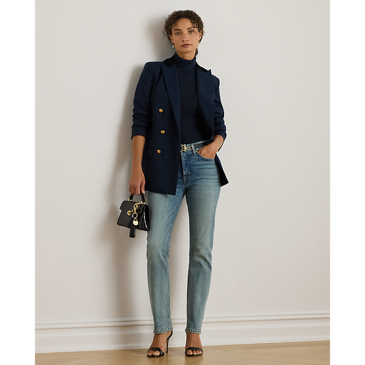 LRL High-Rise Straight Ankle Jean/Traperice 200P03646001