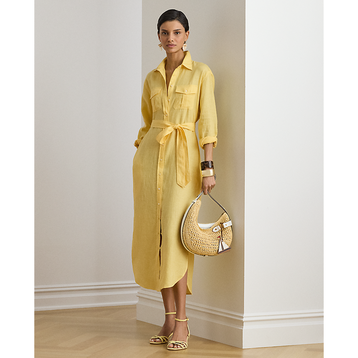 LRL Belted Linen Midi Shirtdress/Haljina 200P13684005