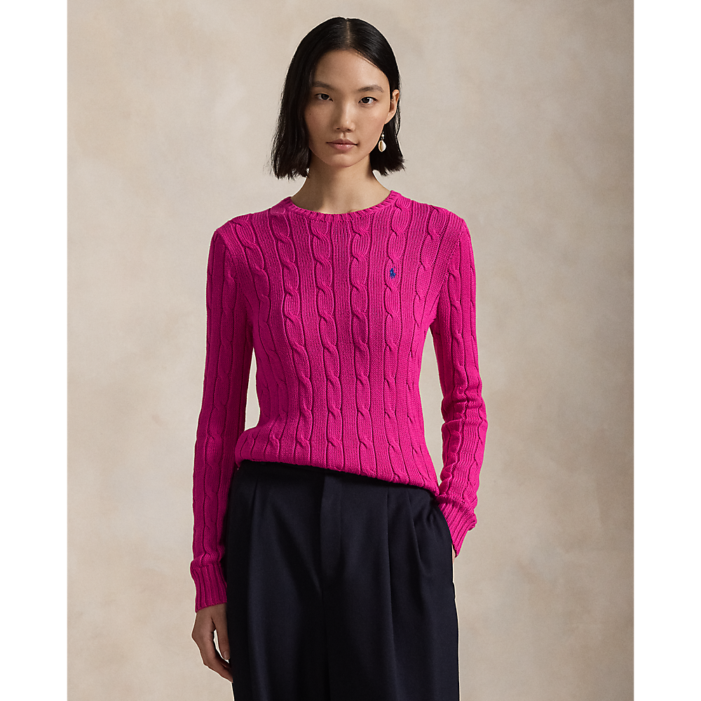 PRL Cable-Knit Cotton Crewneck Jumper/Pulover 211891640025