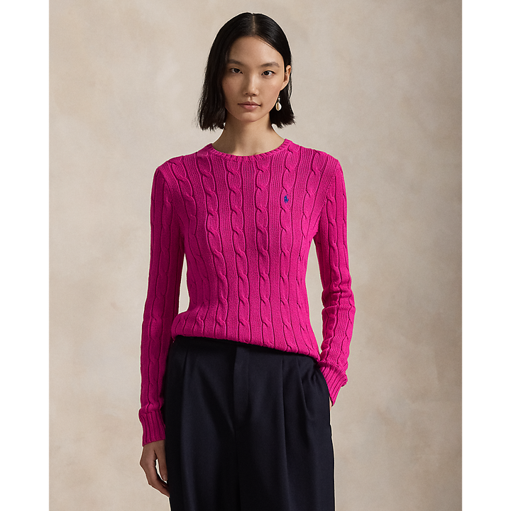 PRL Cable-Knit Cotton Crewneck Jumper/Pulover 211891640025