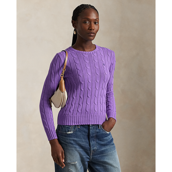 PRL Cable-Knit Cotton Crewneck Jumper/Pulover 211891640028