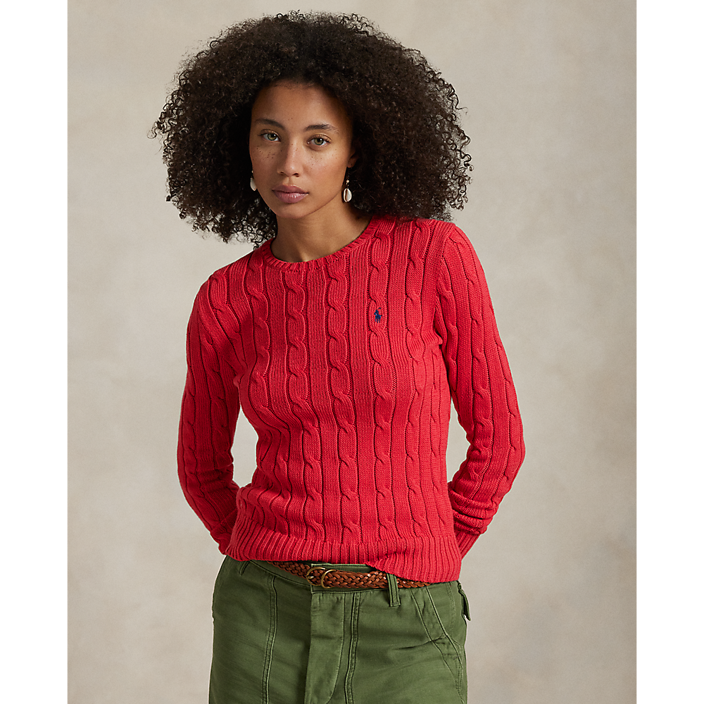PRL Cable-Knit Cotton Crewneck Jumper/Pulover 211891640029