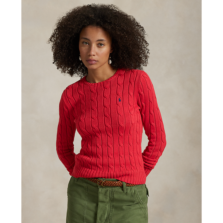 PRL Cable-Knit Cotton Crewneck Jumper/Pulover 211891640029