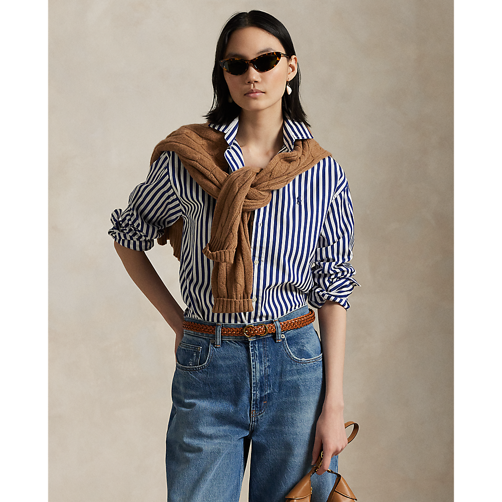 PRL Relaxed Fit Striped Cotton Shirt/Košulja 211910743021