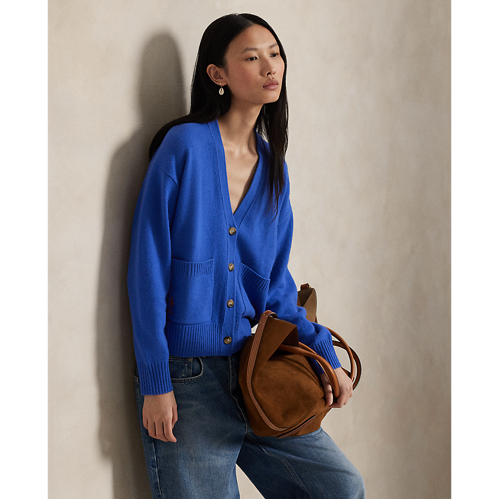 PRL Wool-Blend V-Neck Cardigan/Pulover 211914536012