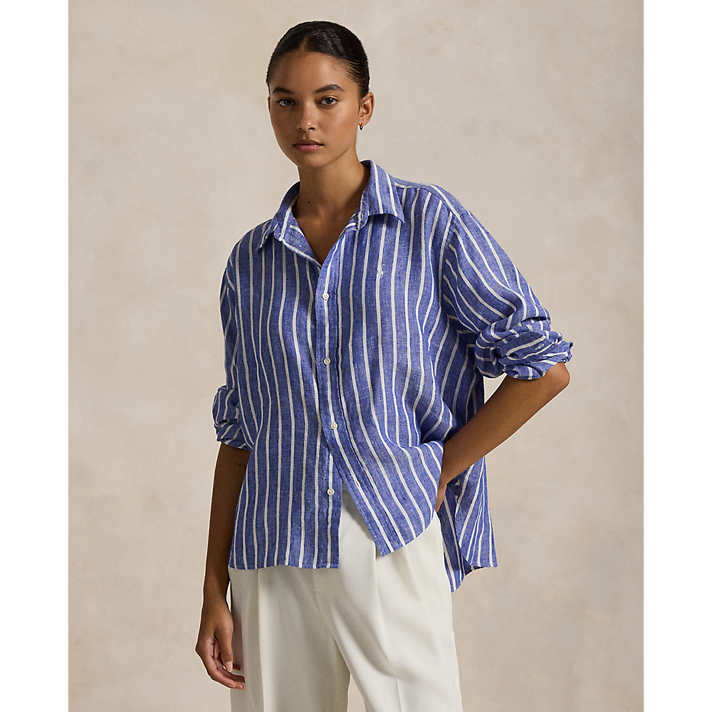 PRL Wide Cropped Gingham Linen Shirt/Košulja 211935130005