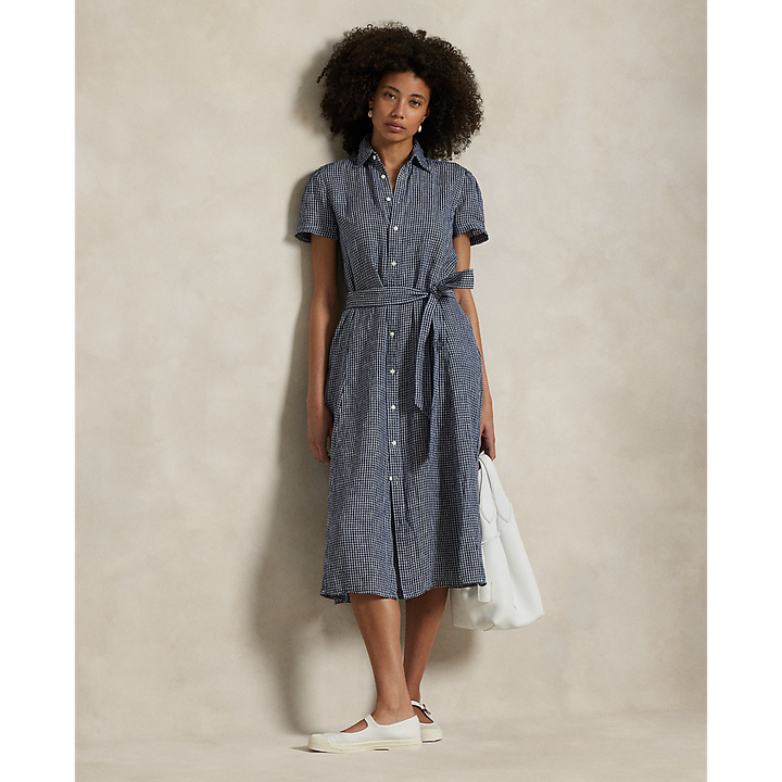 PRL Belted Striped Linen Shirtdress/Haljina 211935154004