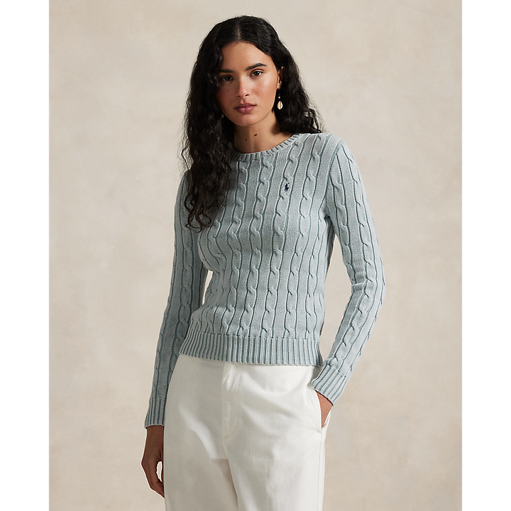 PRL Cable-Knit Cotton Crewneck Jumper/Pulover 211935303009