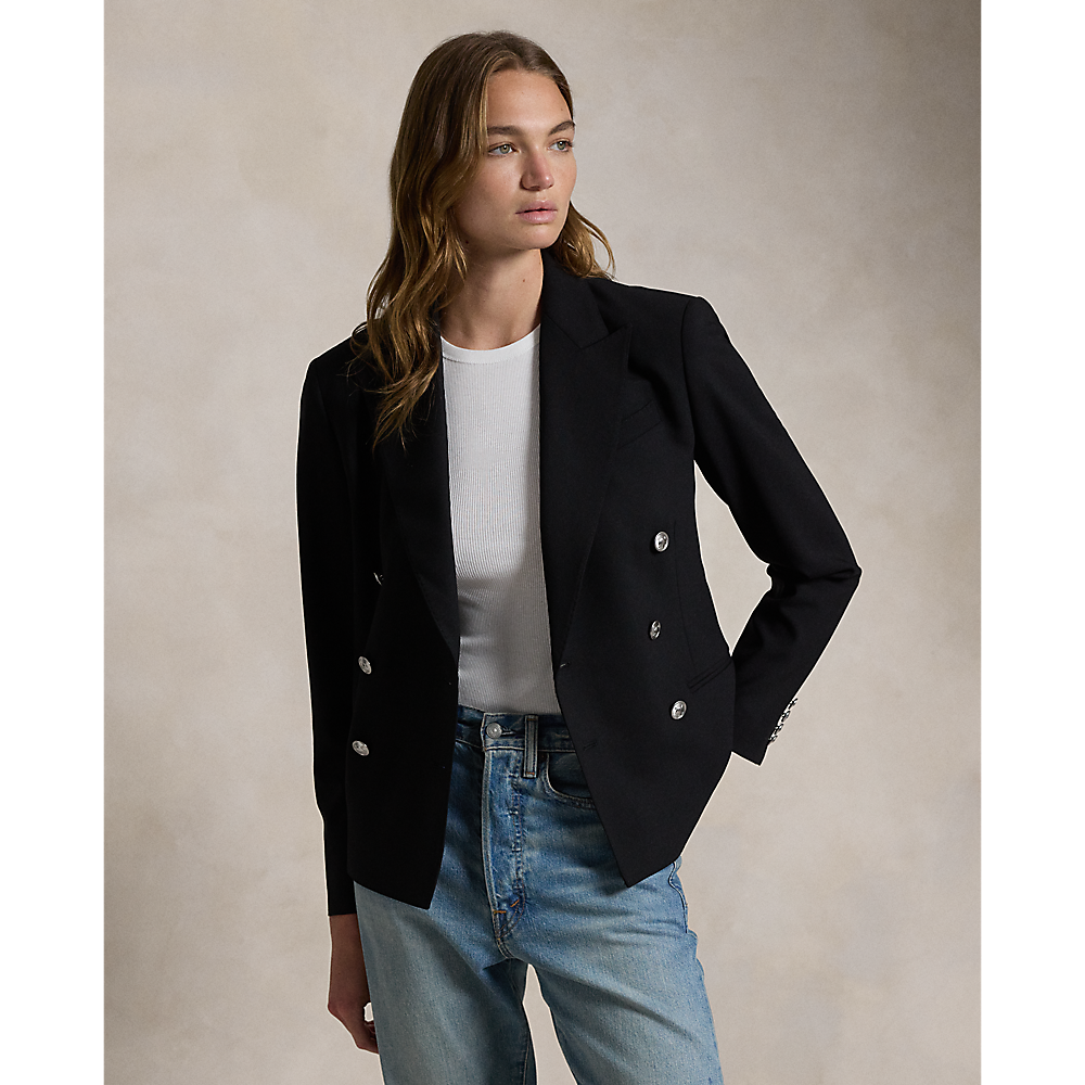 PRL Double-Breasted Stretch-Wool Blazer/Sako 211952571001