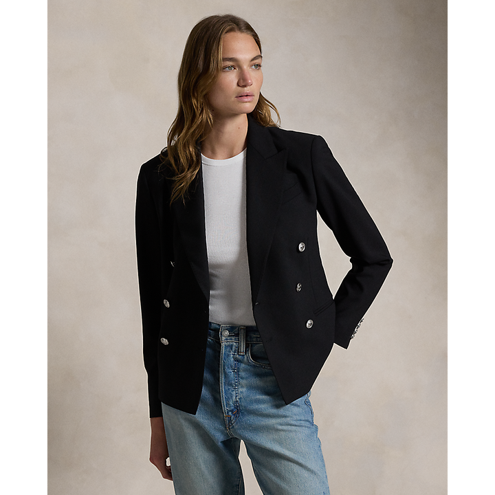 PRL Double-Breasted Stretch-Wool Blazer/Sako 211952571001