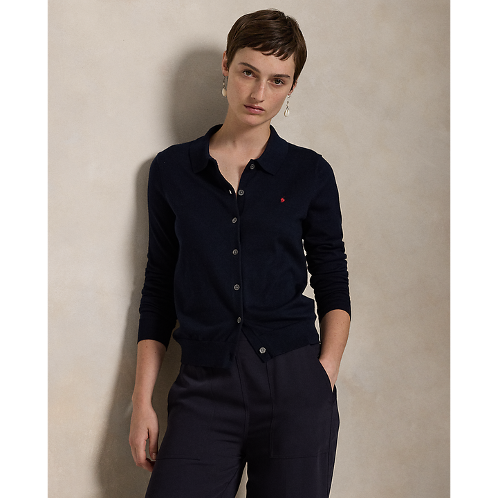 PRL Cotton-Blend Polo Cardigan/Pulover 211959285001
