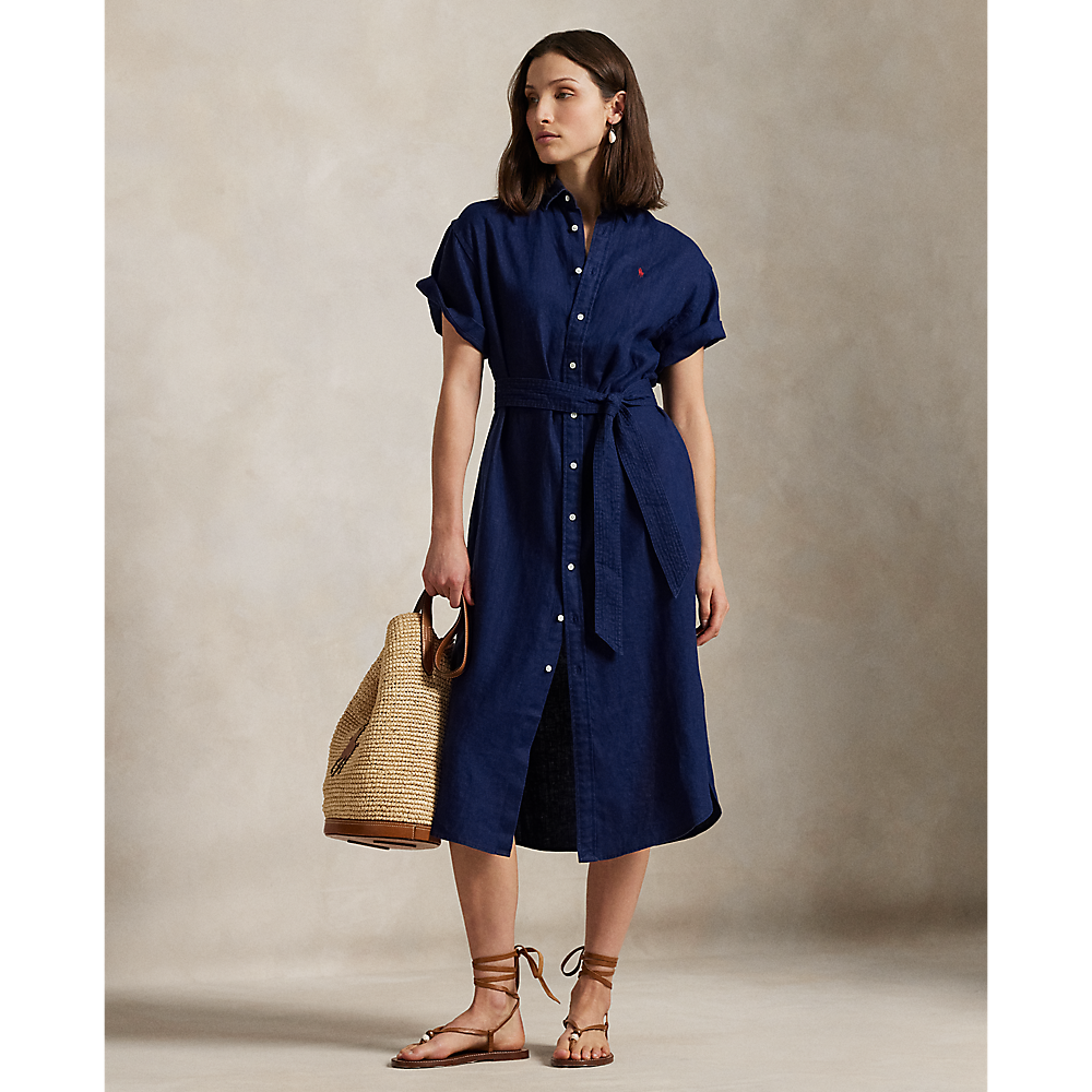 PRL Linen Short-Sleeve Shirtdress/Haljina 211959912001