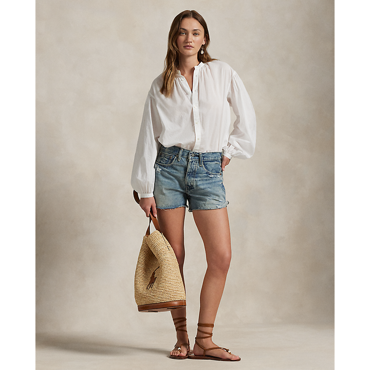 PRL Distressed-Hem Denim Short/Bermude 211963529001