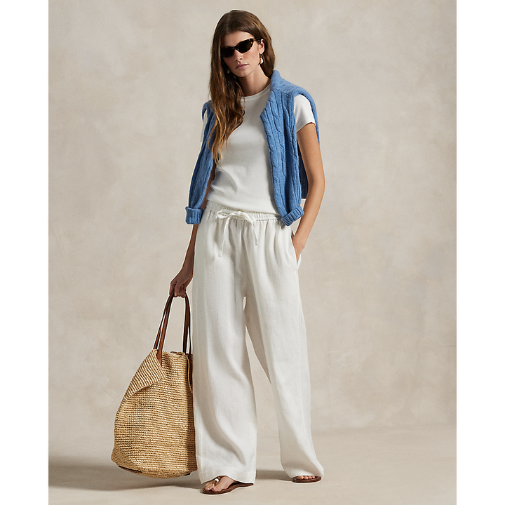PRL Linen Drawstring Straight-Leg Trouser/Hlače 211965022001