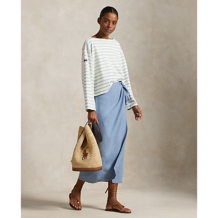 PRL Linen Tie-Wrap Skirt/Suknja 211965033001