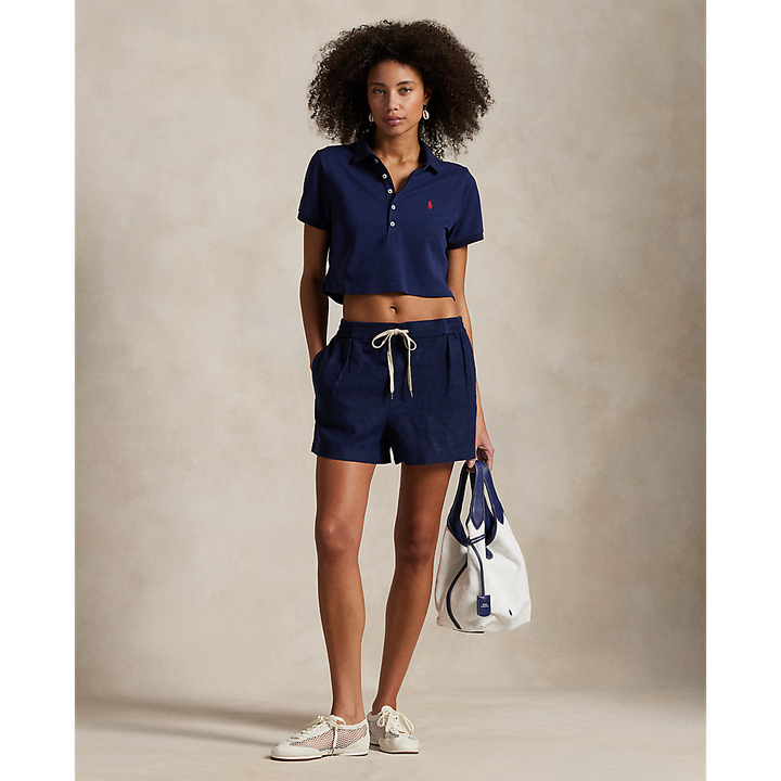 PRL Pleated Linen Drawstring Short/Bermude 211965034002
