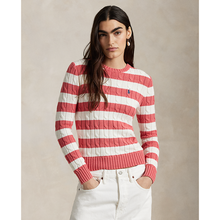 PRL Striped Cotton Cable-Knit Jumper /Pulover 211965754001