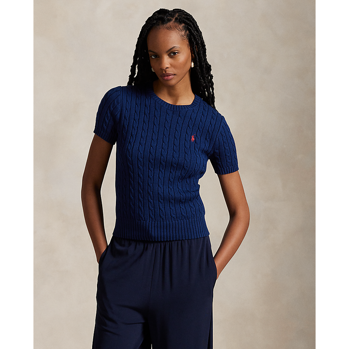 PRL Cable-Knit Cotton Short-Sleeve Jumper/Pulover 211965761001