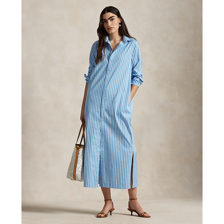 PRL Striped Cotton Long Shirtdress/Haljina 211965855001
