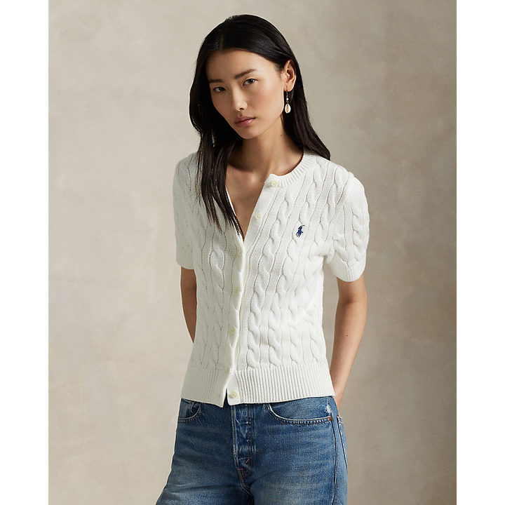 PRL Cable-Knit Cotton Short-Sleeve Cardigan/Pulover 211966720001