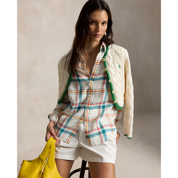 PRL Classic Fit Plaid Linen Shirt /Košulja 211970733501