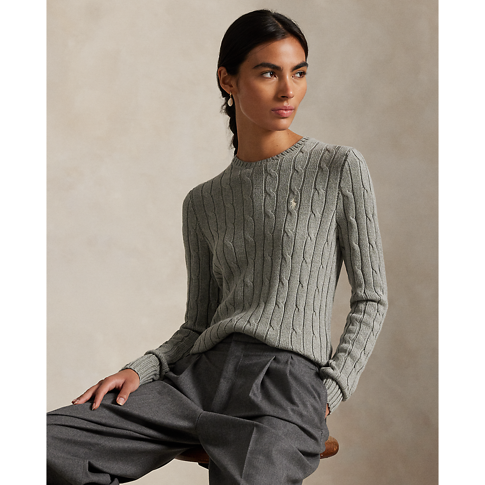PRL Cable-Knit Cotton Crewneck Sweater/Pulover 211971795001