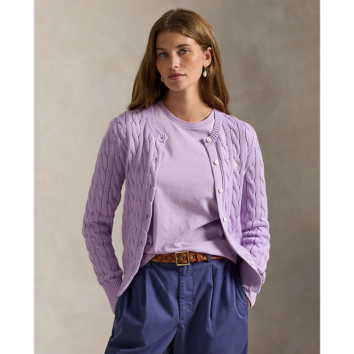 PRL Cable-Knit Cotton Crewneck Cardigan /Pulover 211971868506