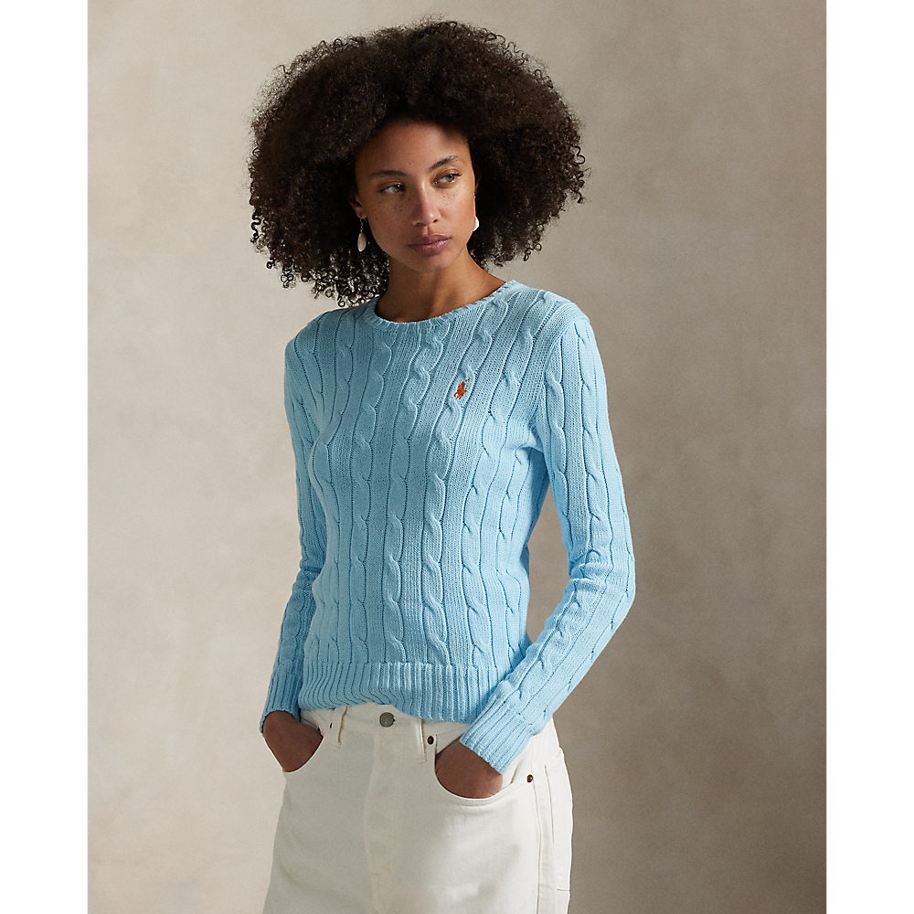 PRL Cable-Knit Cotton Crewneck Jumper/Pulover 211971869018