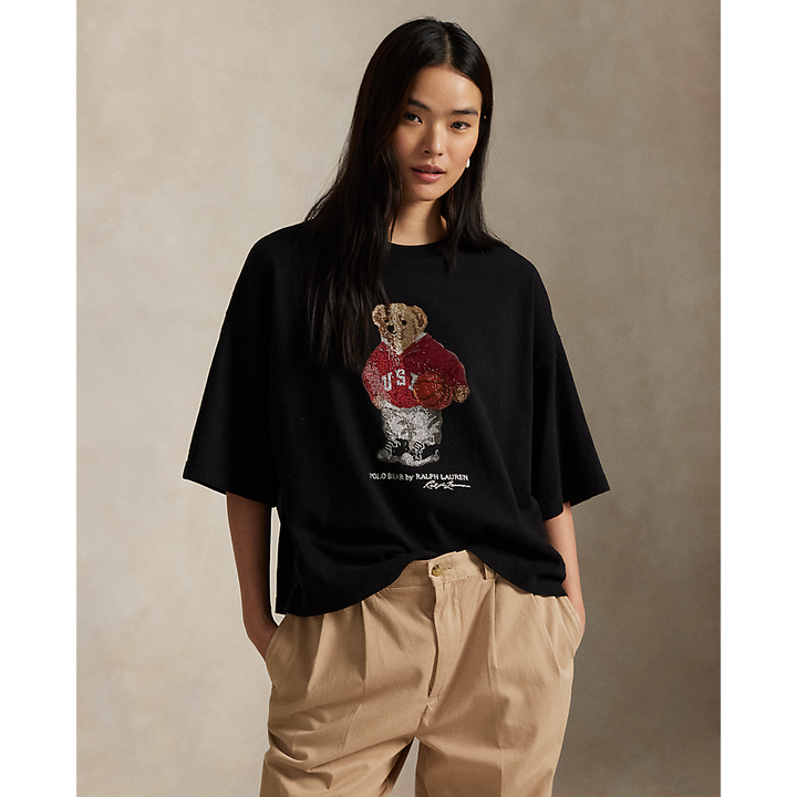 PRL Rhinestone Polo Bear Cotton Jersey Tee/Majica 211978140001