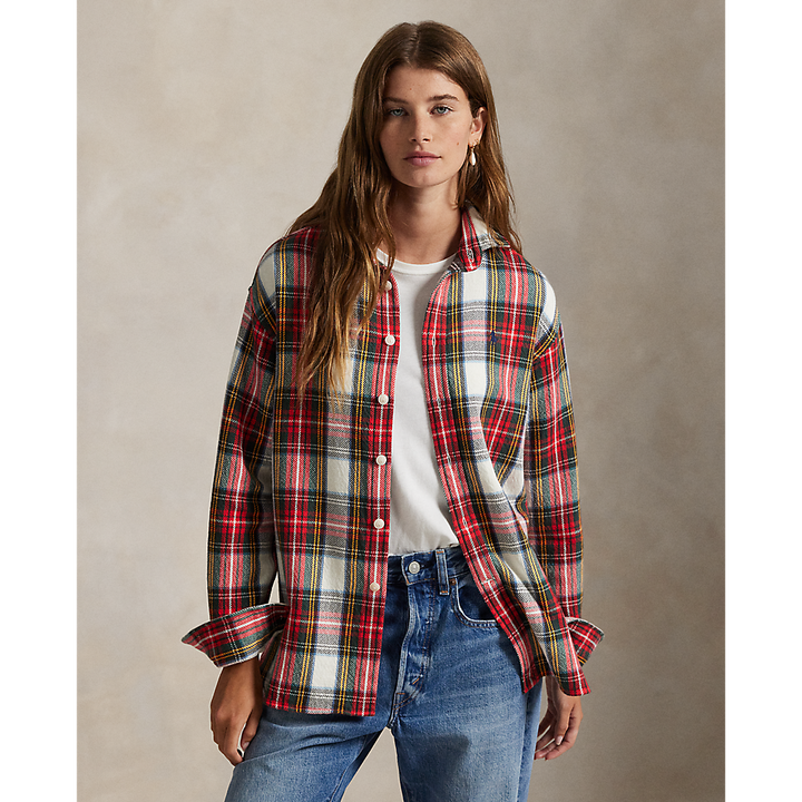 PRL Relaxed Fit Plaid Cotton Twill Shirt/Košulja 211978158001