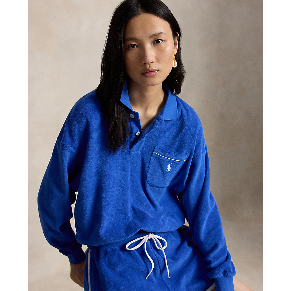 PRL Terry Long-Sleeve Polo Shirt/Polo majica 211A12737001